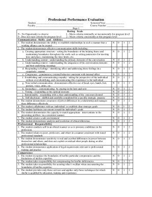 PDF Program Coordinator Evaluation Performance Review Form