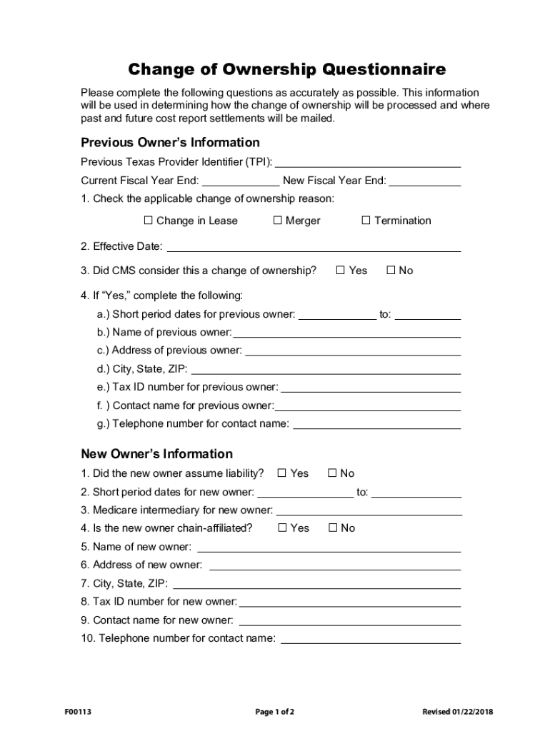 CHOW form docx Preview on Page 1