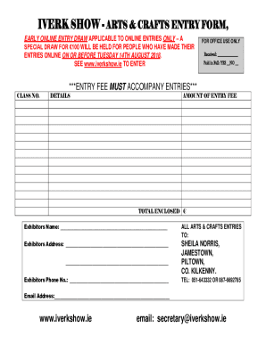 Entry Forms - Iverkshow