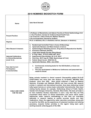 ISCB Biosketch Form for BallotDwivedi.doc