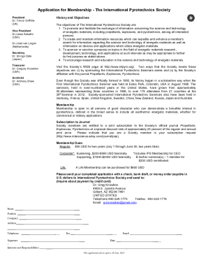 Application for Membership - The International Pyrotechnics ...