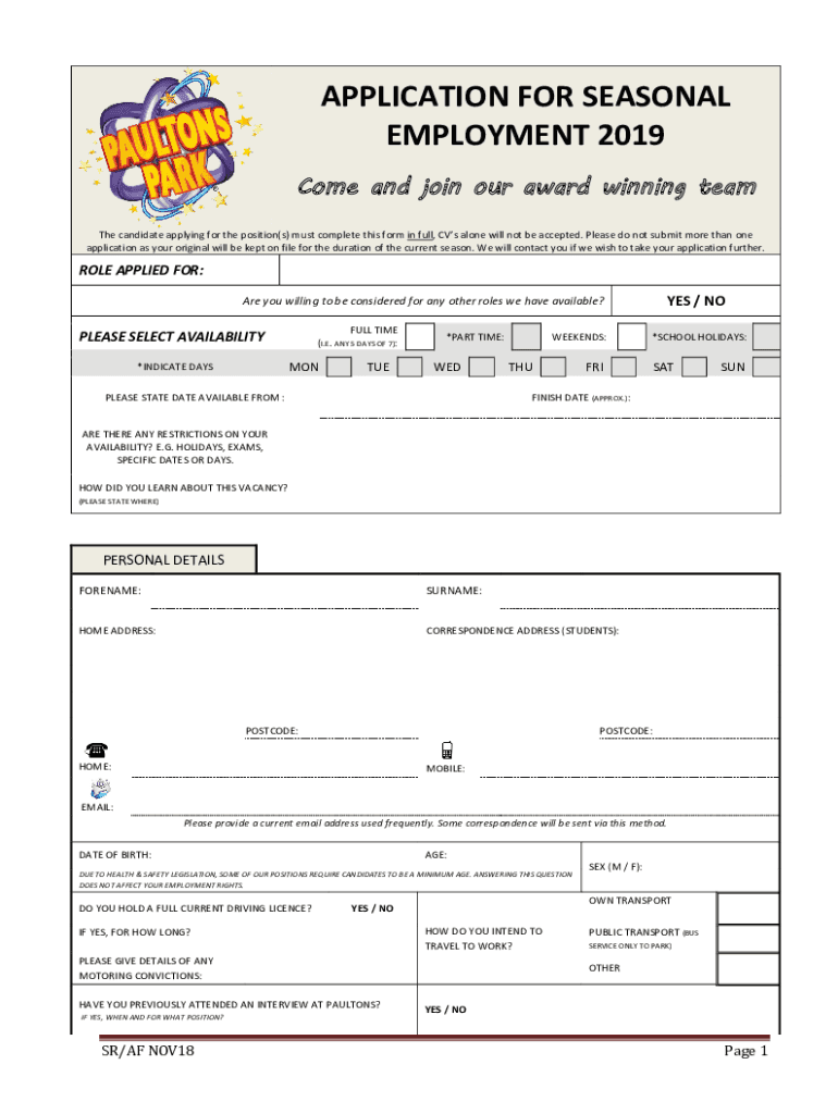 Fillable Online Fillable Online 18 highpaying seasonal jobs hiring now