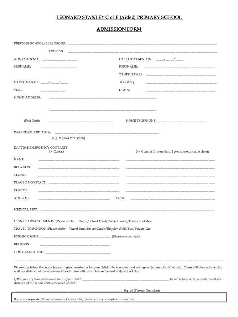 Fillable Online Brampton Manor AcademySixth Form Application Fax Email