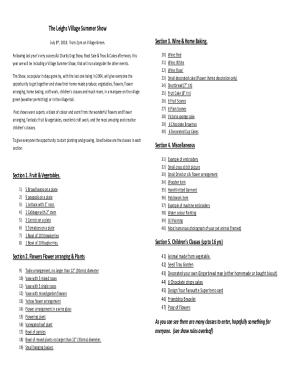 The Leighs Village Summer Show