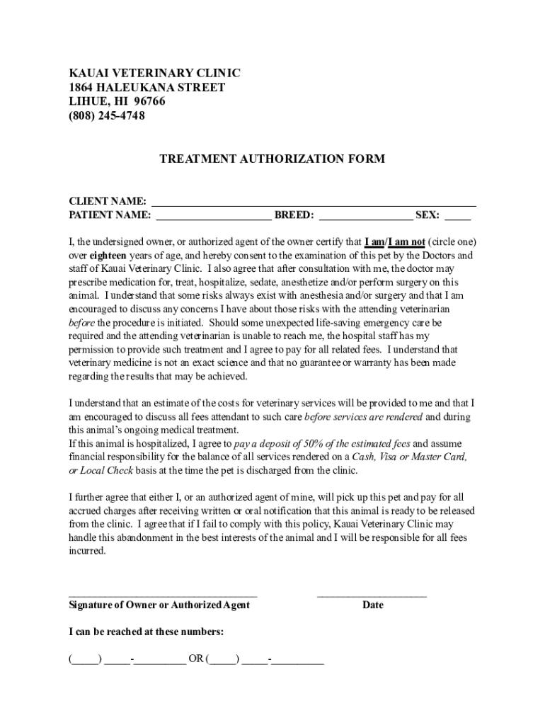 Fillable Online Treatment Release Form Fax Email Print - pdfFiller