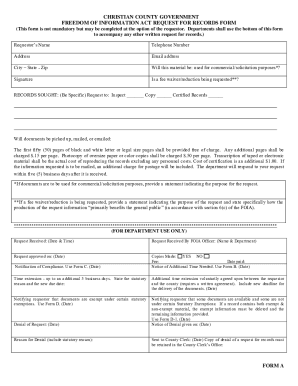 Christian County FOIA Request Form
