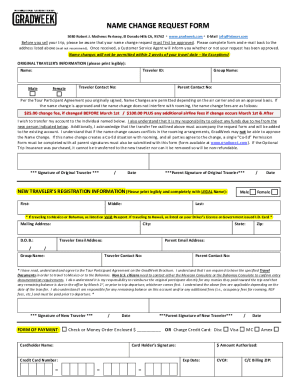 NAME CHANGE REQUEST FORM - Gradweek