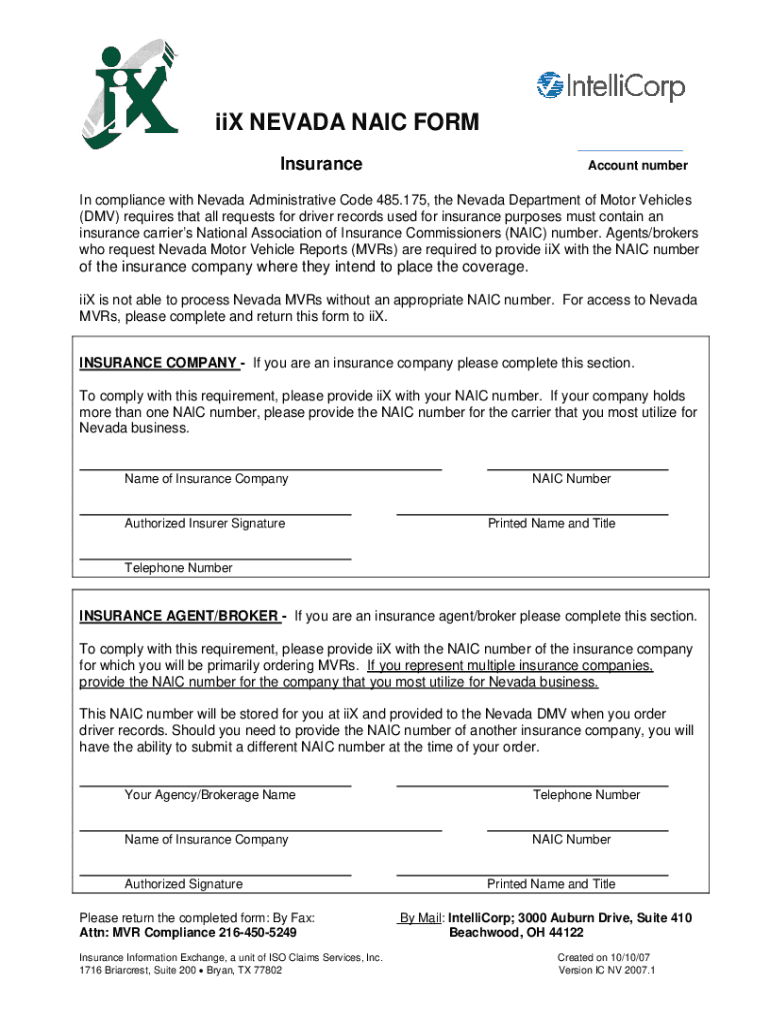 Fillable Online Nevada Department of Taxation NAICS Code Category