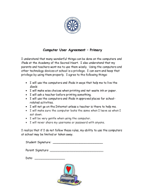 Computer User AgreementPrimary - Academy of the ...