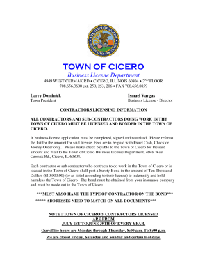 application for business license