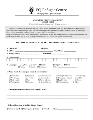 Volunteer Registration Form TemplateFormsite
