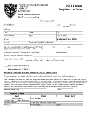 Tae Kwon Do Registration Form - waynepal.org