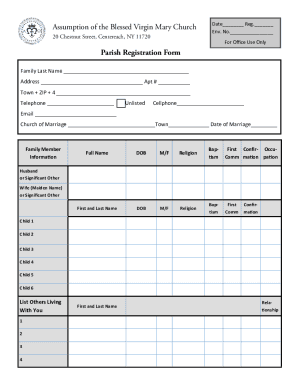 Parish Registration Form2018.pub