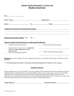 Fillable Online PET CARE EMERGENCY AUTHORIZATION FORM - VCA Animal ...