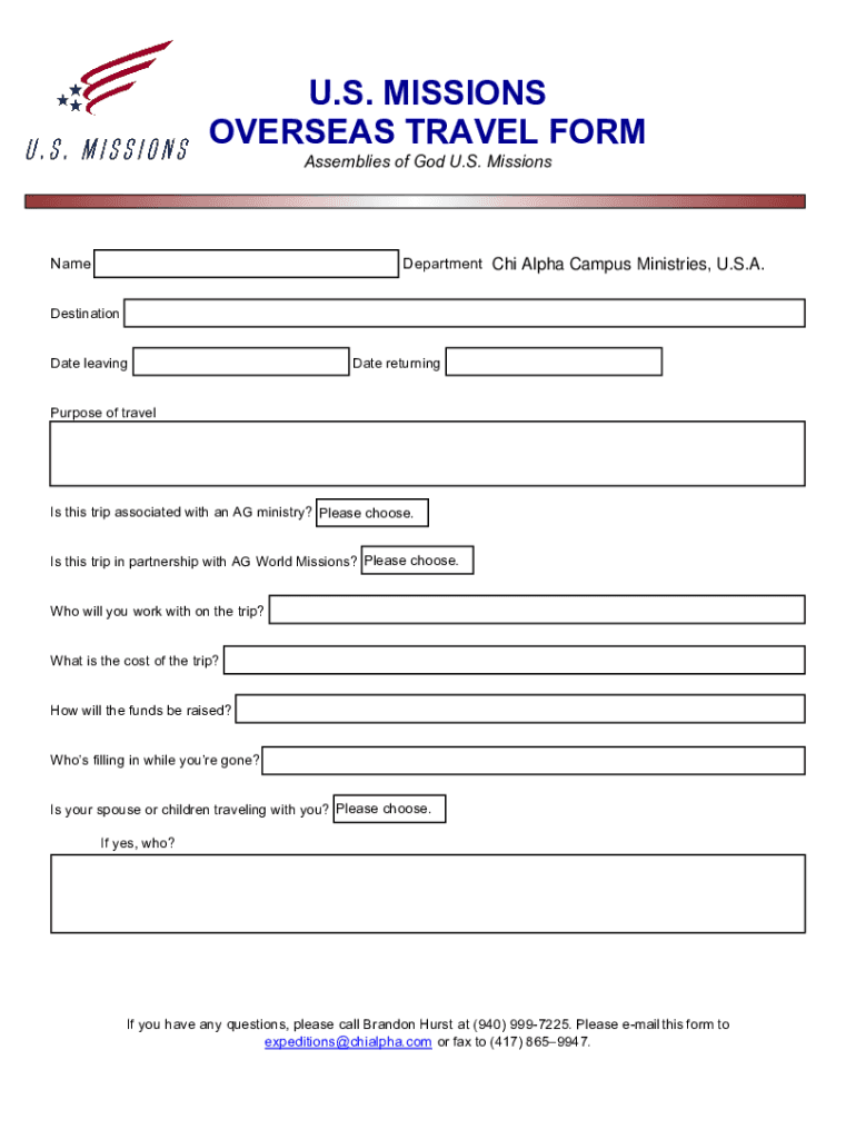 tels overseas travel form