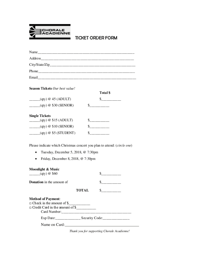 Fillable Online Season Tickets Our best value Fax Email Print pdfFiller