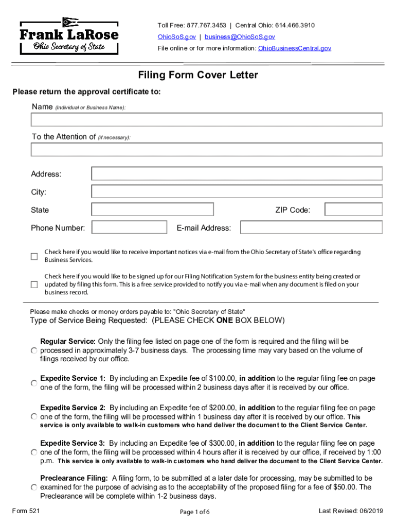 form 521 ohio Preview on Page 1.