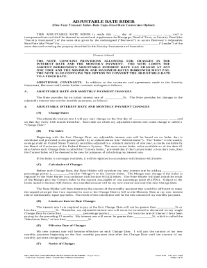 Adjustable Rate Rider - asnnotary.org Doc Template | pdfFiller