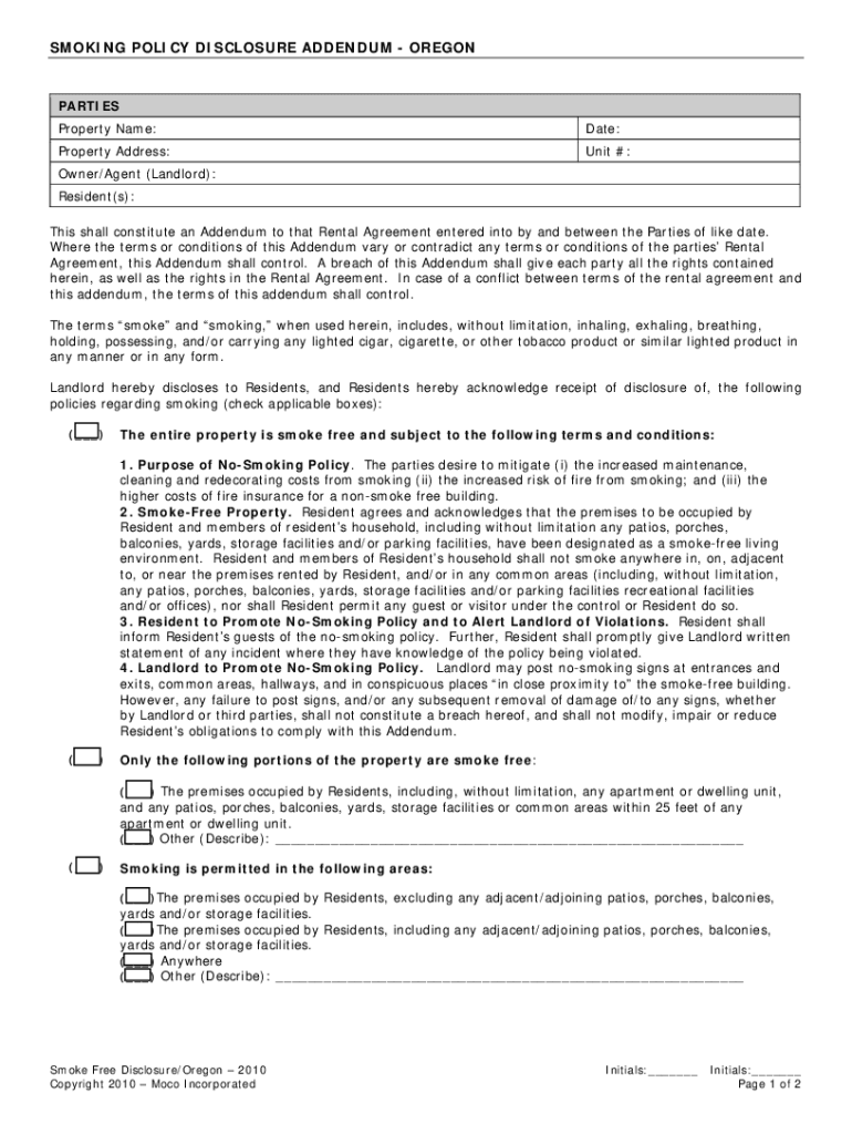 Fillable Online Free Oregon Rental Lease Agreement Templates PDF Word ...