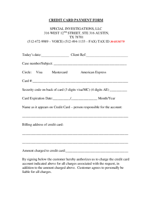 Free Recurring Credit Card Authorization Form - Word PDF ...