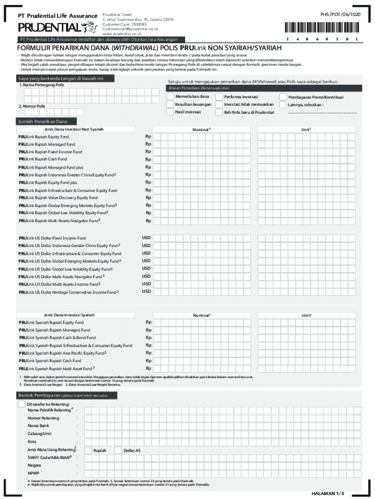 formulir penarikan Preview on Page 1