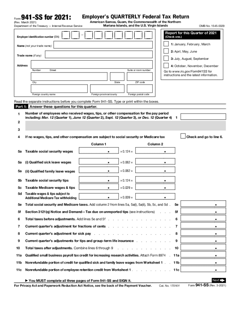 Free Fillable Irs Form 941 Printable Forms Free Online