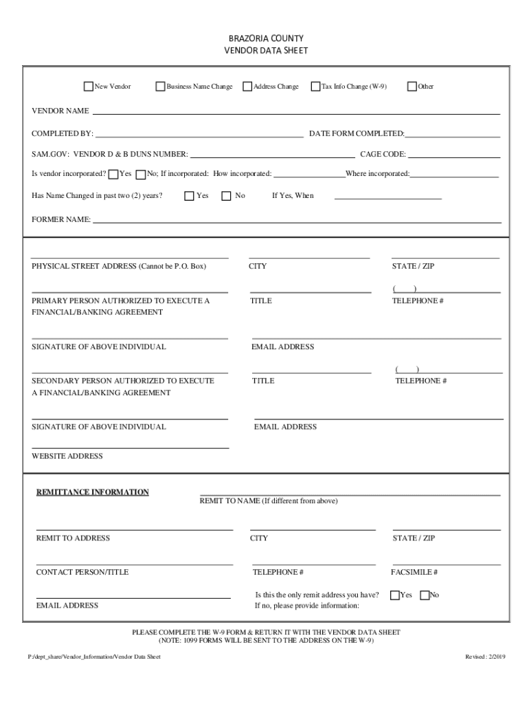 vendor data sheet Preview on Page 1