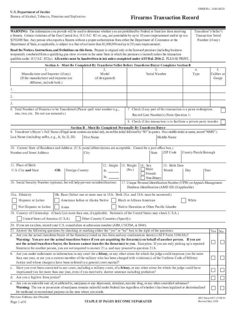 Atf form 4473: Fill out & sign online | DocHub