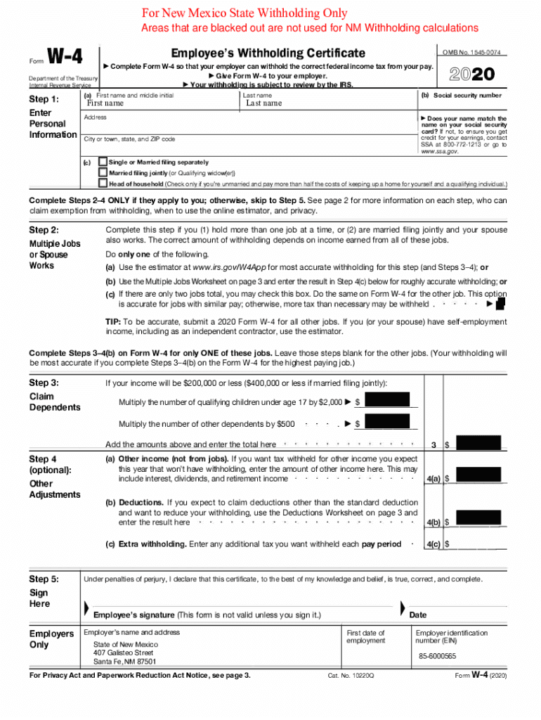 Fillable Online AN INDIVIDUAL S GUIDE TO NEW MEXICO WITHHOLDING TAX Fax