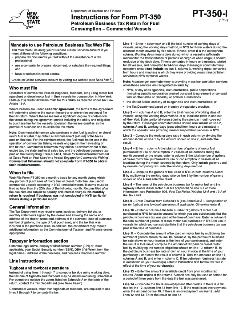 Form PT-350 Petroleum Business Tax Return for Fuel ... Preview on Page 1