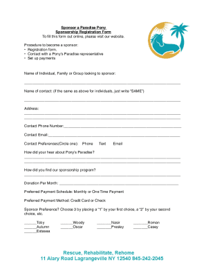 APPER Sponsorship Registration Form