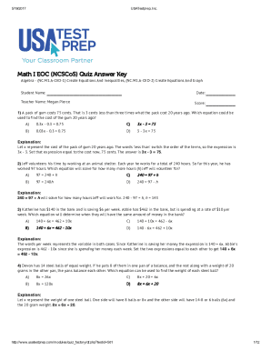 Fillable Online Student Name: Date: Score: - Mrs. Pierce 's Math Fax Email Print - pdfFiller