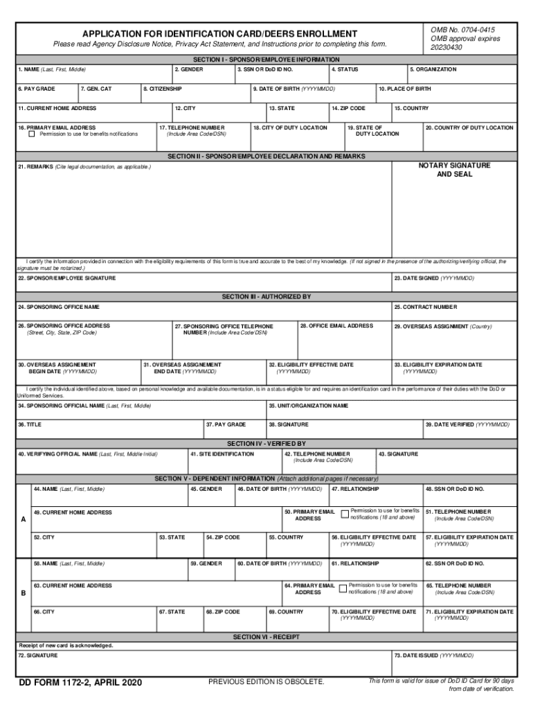 dd form 1172 2 Preview on Page 1.