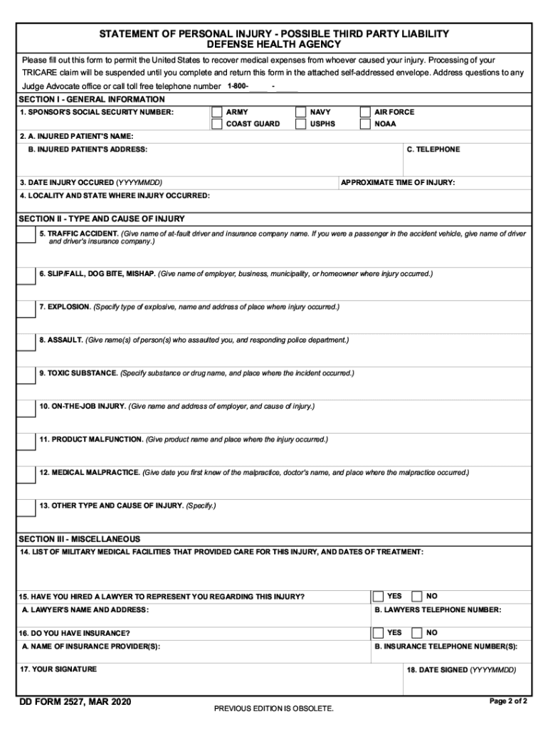 Dd2527 Printable Form