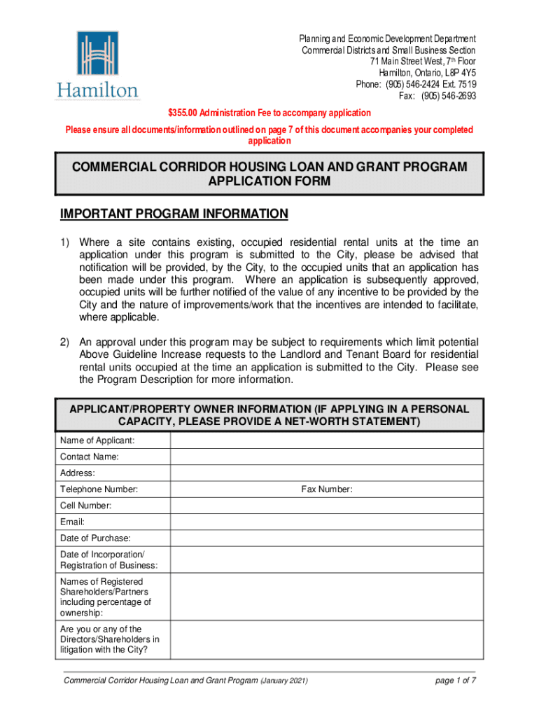 hamilton housing loan application Preview on Page 1