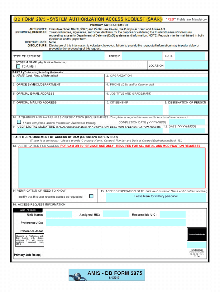 2018 2022 Form DD 2875 Fill Online Printable Fillable Blank PdfFiller 2018 2022 Form DD 2875 Fill Online Printable Fillable Blank PdfFiller