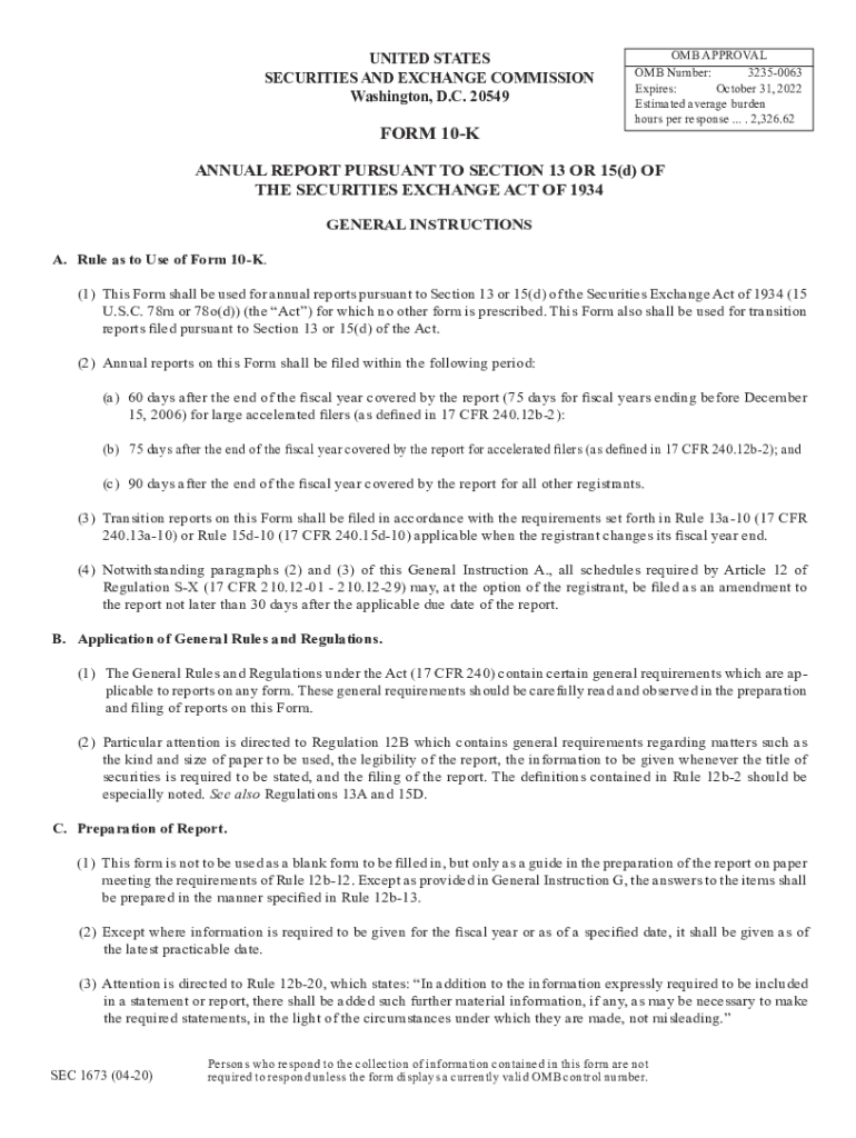 SEC Form 10-K Details and Latest FilingsGENERAL FORM FOR REGISTRATION OF SECURITIES Pursuant to SectiGENERAL FORM FOR REGISTRATION OF SECURITIES Pursuant to SectiSEC.gov Forms List Preview on Page 1