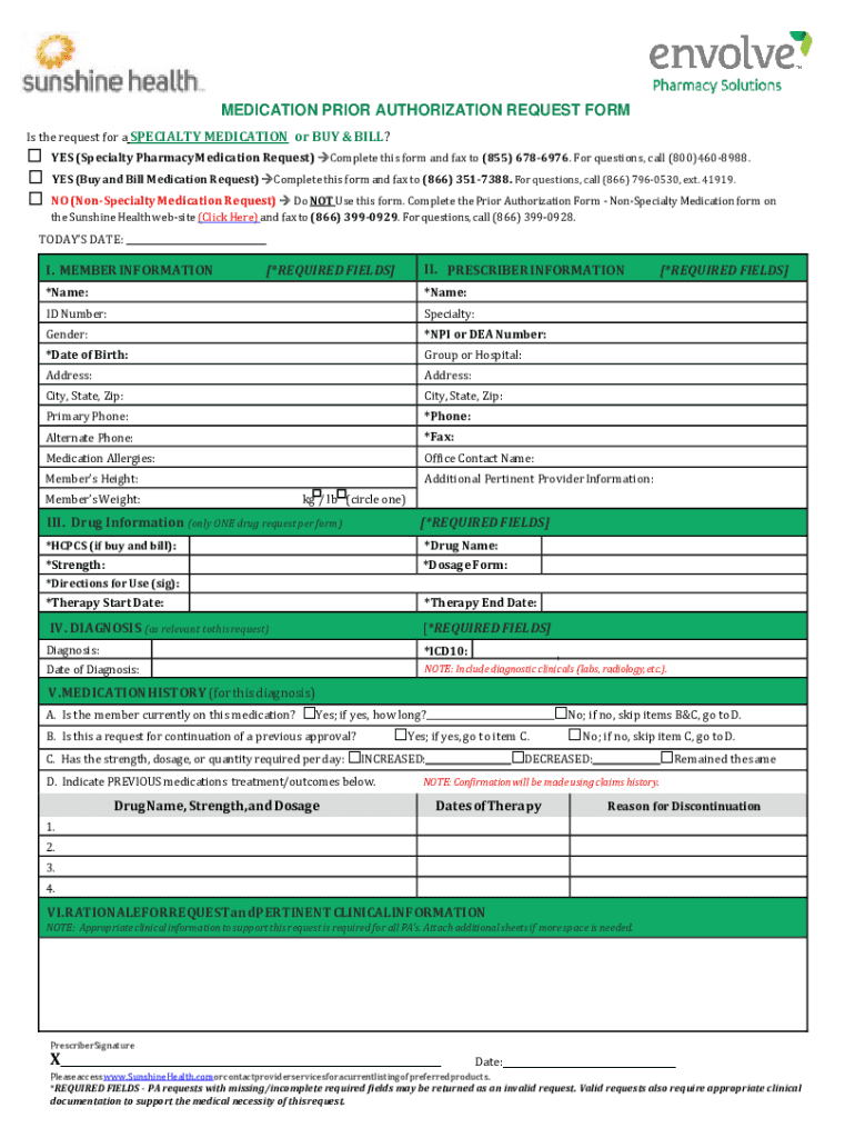 Fillable Online Pharmacy Prior Authorization Request FormFree Medicaid
