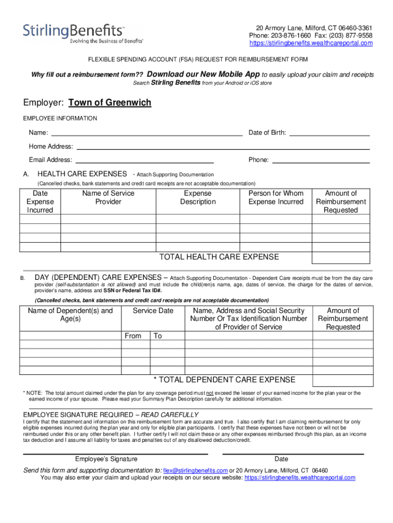 Fillable Online Reimbursement Form - FSA Fax Email Print - pdfFiller