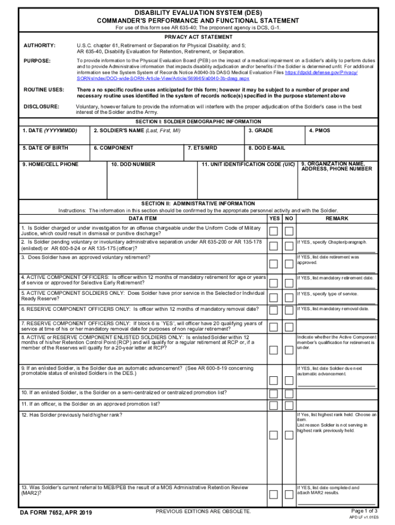 Da form 7652: Fill out & sign online | DocHub