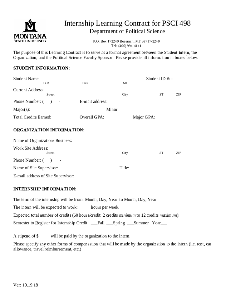 Student Learning Contract: Examples and Template ...Reference9+ Student ...