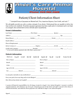 Patient Information Sheet