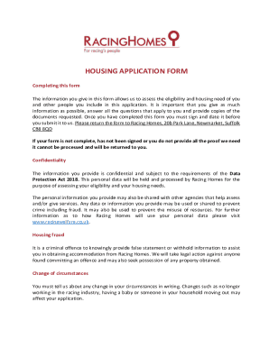 Application to create a Joint Tenancy Tenancy application form