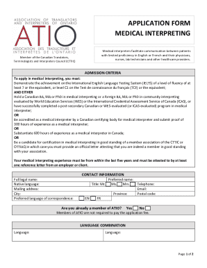 Fillable Online atio on Undergraduate Medical Spanish Interpreter ...