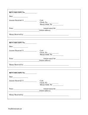 Rent Receipt - Fill Out and Sign Printable PDF TemplatesignNow