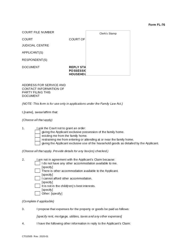 Family Law Forms - Alberta Courts Preview on Page 1
