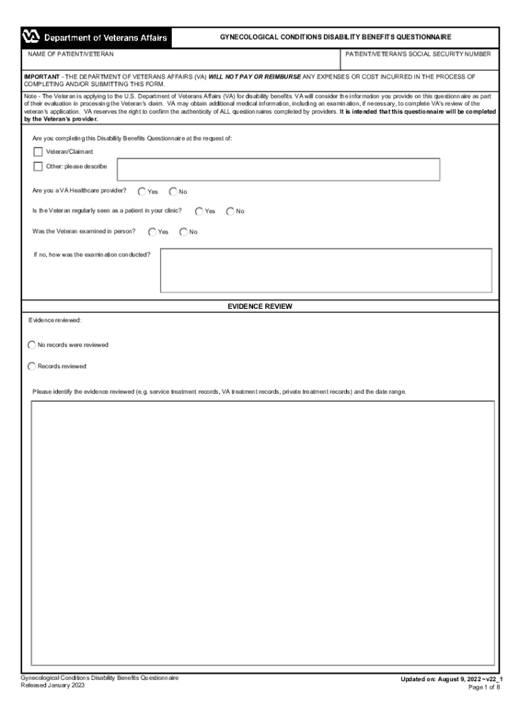 GYNECOLOGICAL CONDITIONS DISABILITY BENEFITS Preview on Page 1