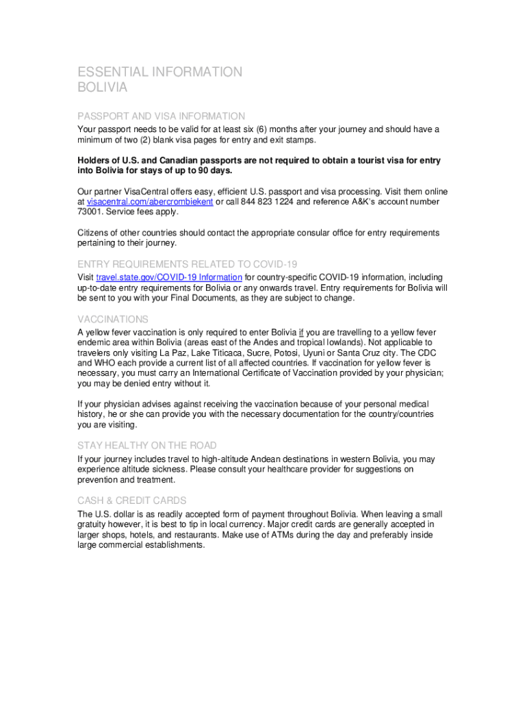 Fillable Online Bolivia Visa Application Requirements And Forms Fax Email Print PdfFiller fillable-online-bolivia-visa-application-requirements-and-forms-fax-email-print-pdffiller