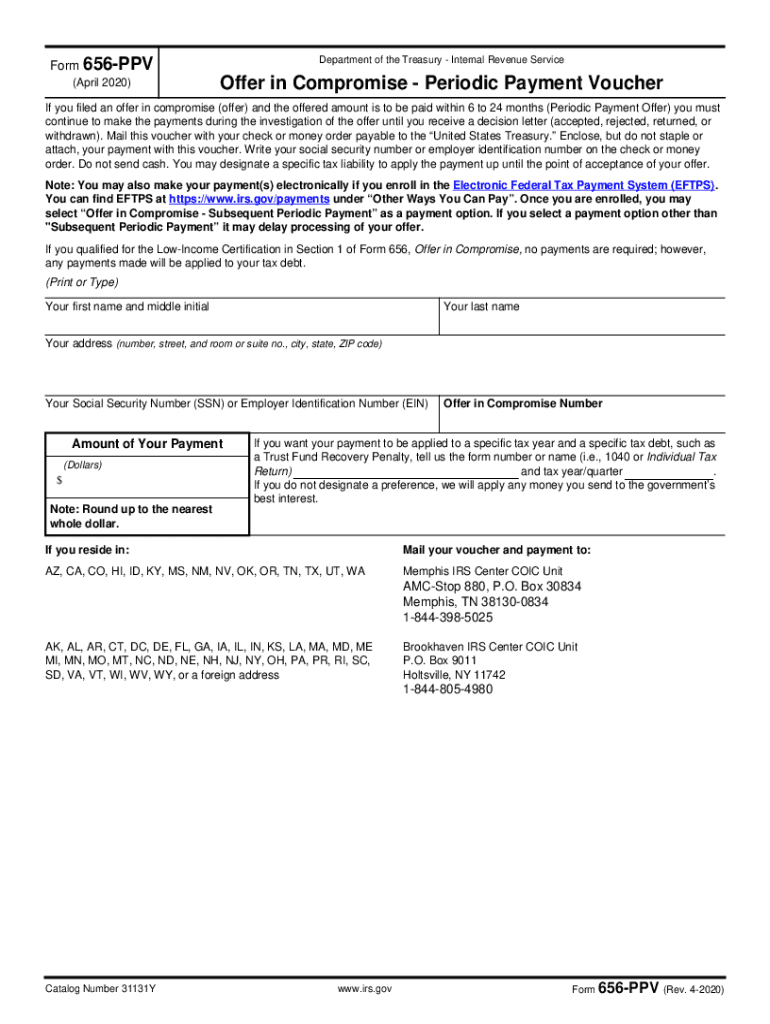 form 656 ppv Preview on Page 1.