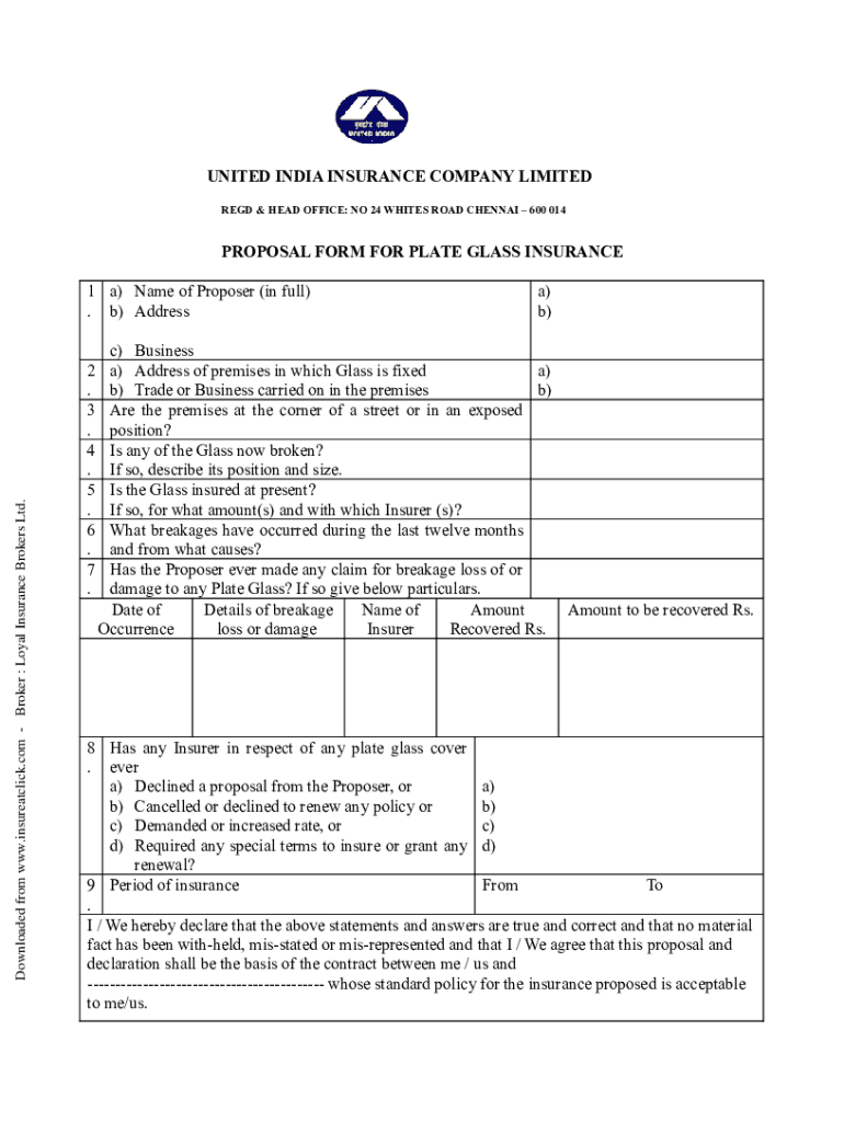 Fillable Online Personal Accident Claim Form Of New India Assurance Fax
